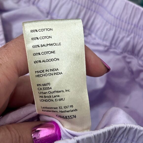 Free People Shorts Bubble Hem Womens Large Purple Cotton Mini Pull On Elastic L - Picture 8 of 9